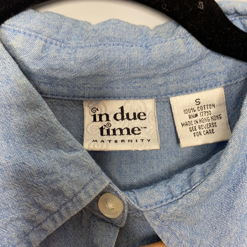 Maternity denim button down - Picture 4 of 5
